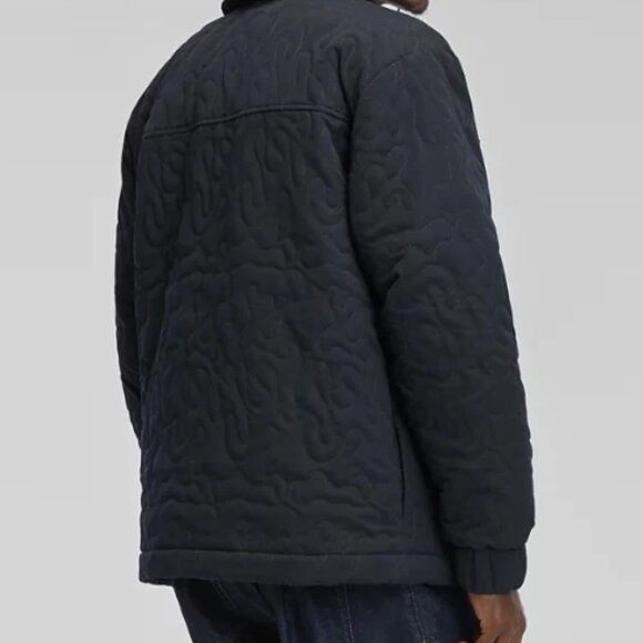 Mode of One Men's Quilted Jacket Deep Black Size S - Picture 2 of 9